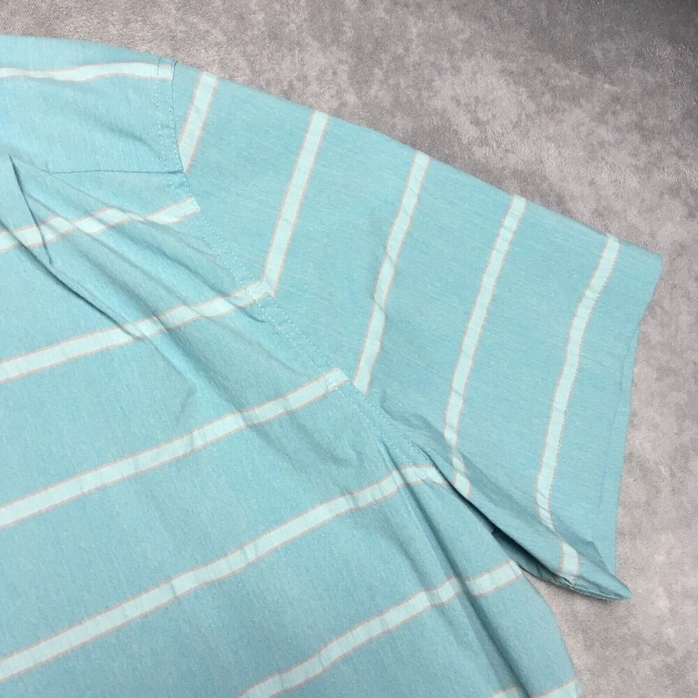 Southern Tide Mens Shirt size XL Button Up Short Sleeve‎ Blue Striped Stretch - Picture 11 of 15